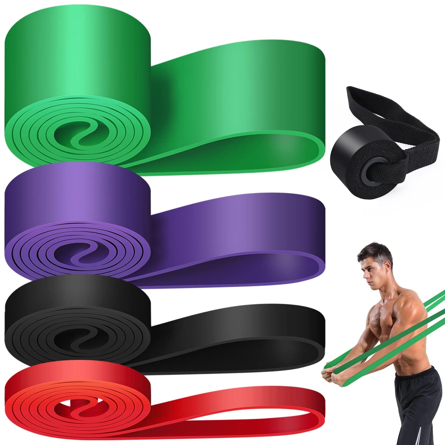 Resistance Band, Pull Up Bands, Pull Up Assistance Bands, Workout Bands, Exercise Bands, Resistance Bands Set for Legs, Working Out, Muscle Training, Physical Therapy, Shape Body, Men and Women