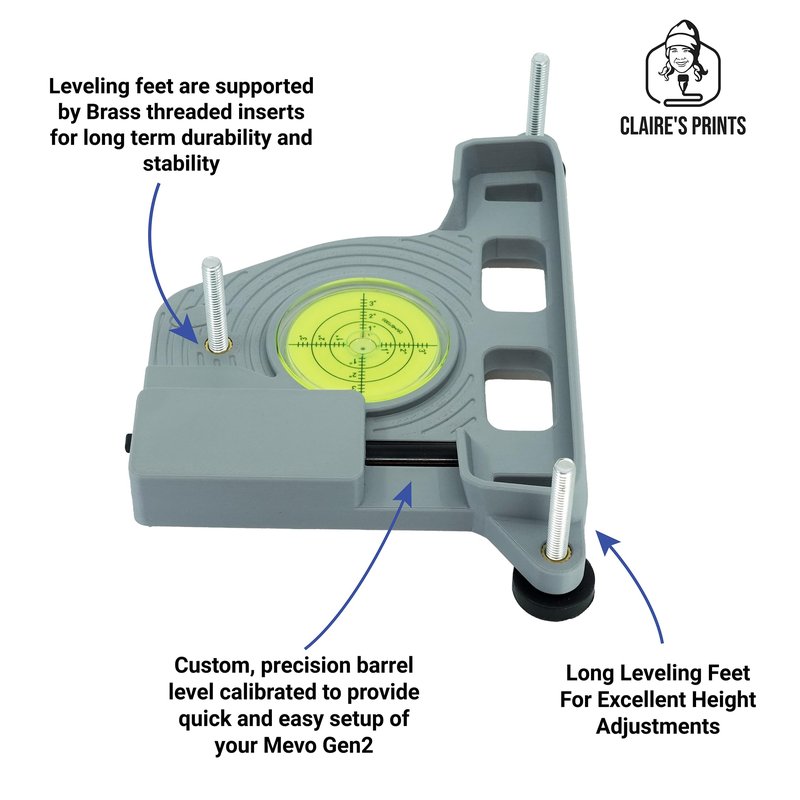 Laser Alignment & Leveling Stand for Mevo Gen 2 Launch Monitor – UV & Heat-Resistant ASA, Precision Leveling Base, Fast Setup for Indoor & Outdoor Golf
