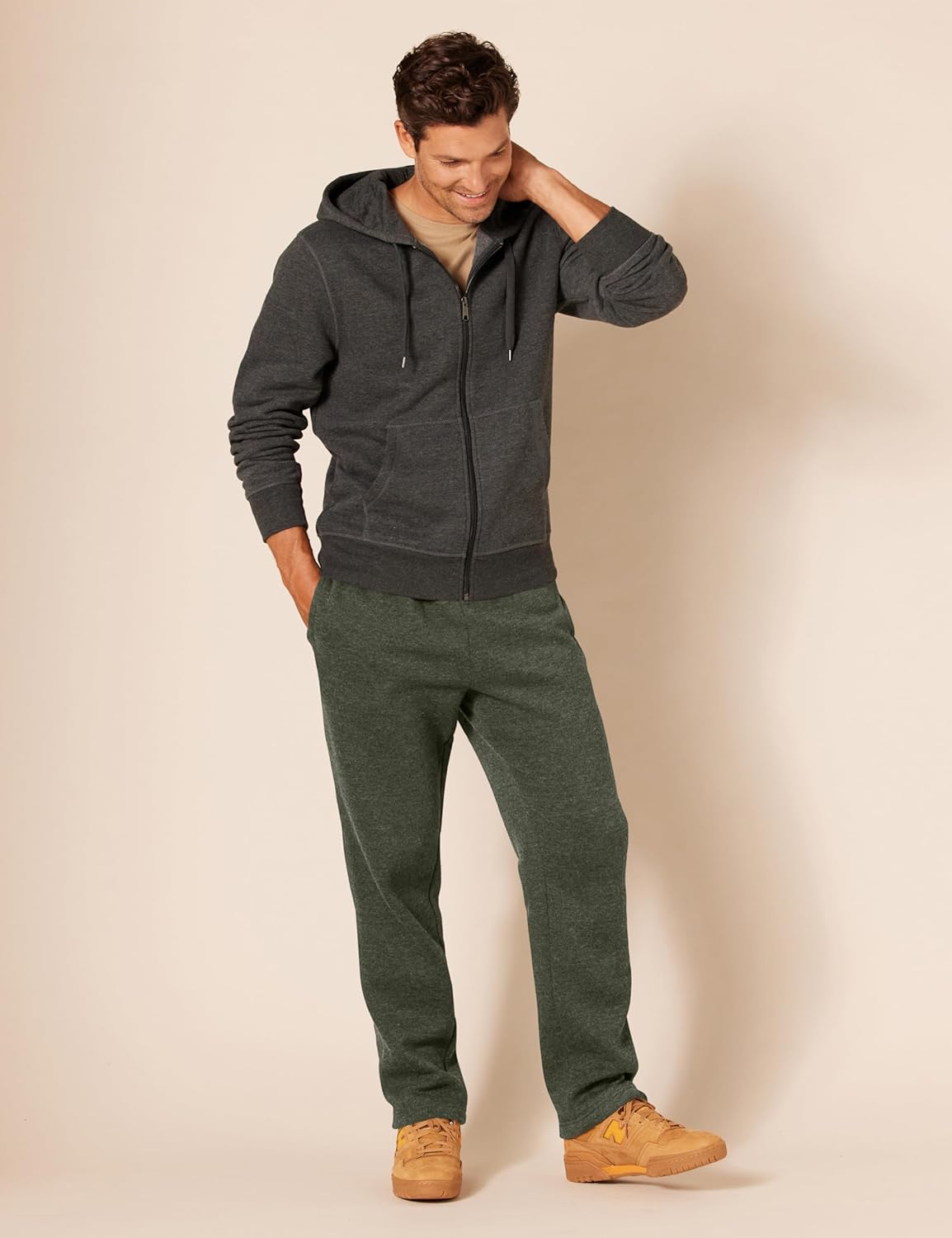 Men's Relaxed Straight Leg Fleece Sweatpants - Open Bottom | Big & Tall Sizes Available
