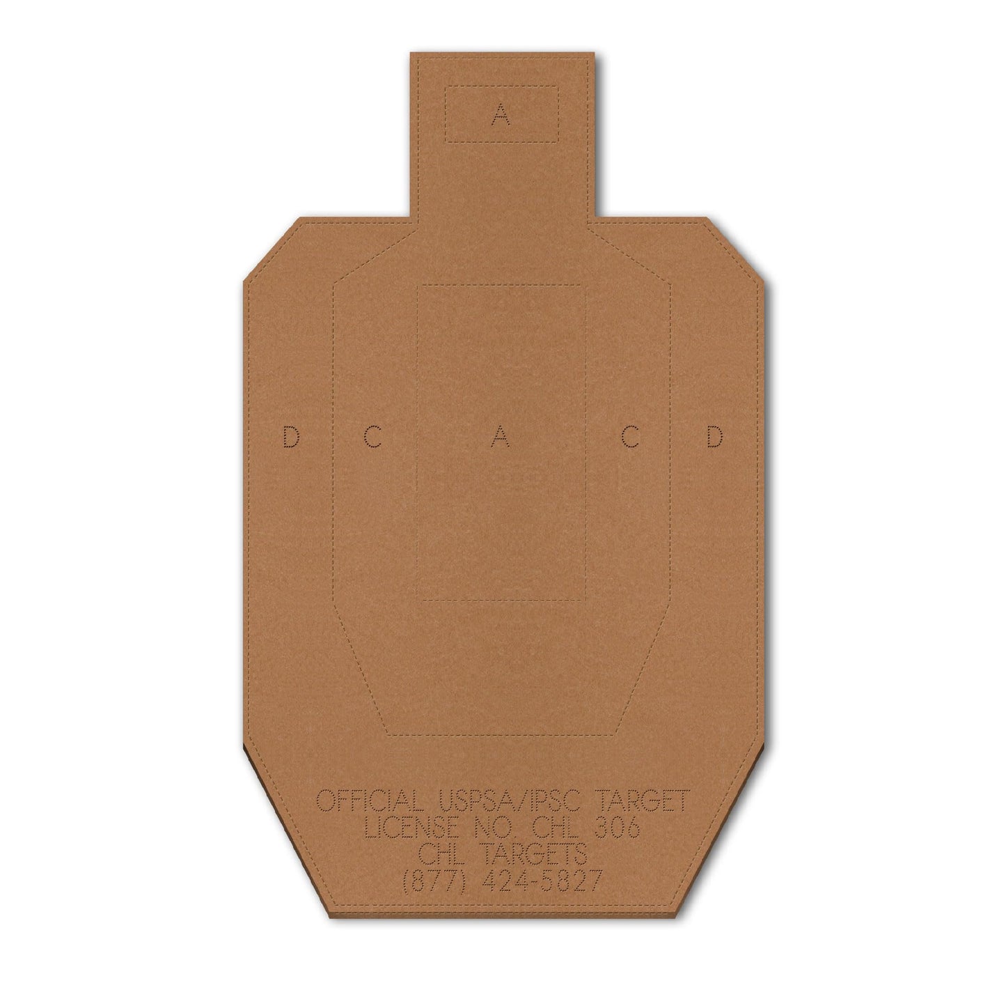 Official USPSA/IPSC Cardboard Targets, Competition Torso Target, Silhouette Shooting Target, Cardboard Targets. Made in USA (Half Size USPSA, 100 Target Pack)