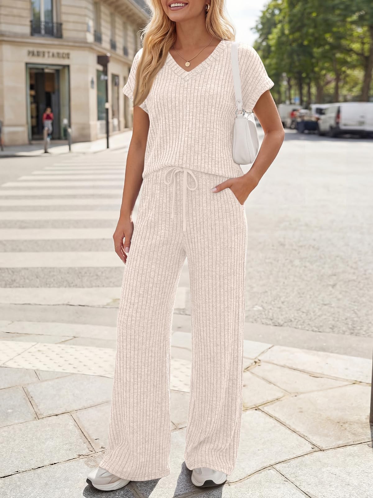 LILLUSORY Womens 2 Piece Lounge Sets 2026 Summer Vacation Outfits Airport Travel Resort Wear Beach Matching Spring Sweatsuit