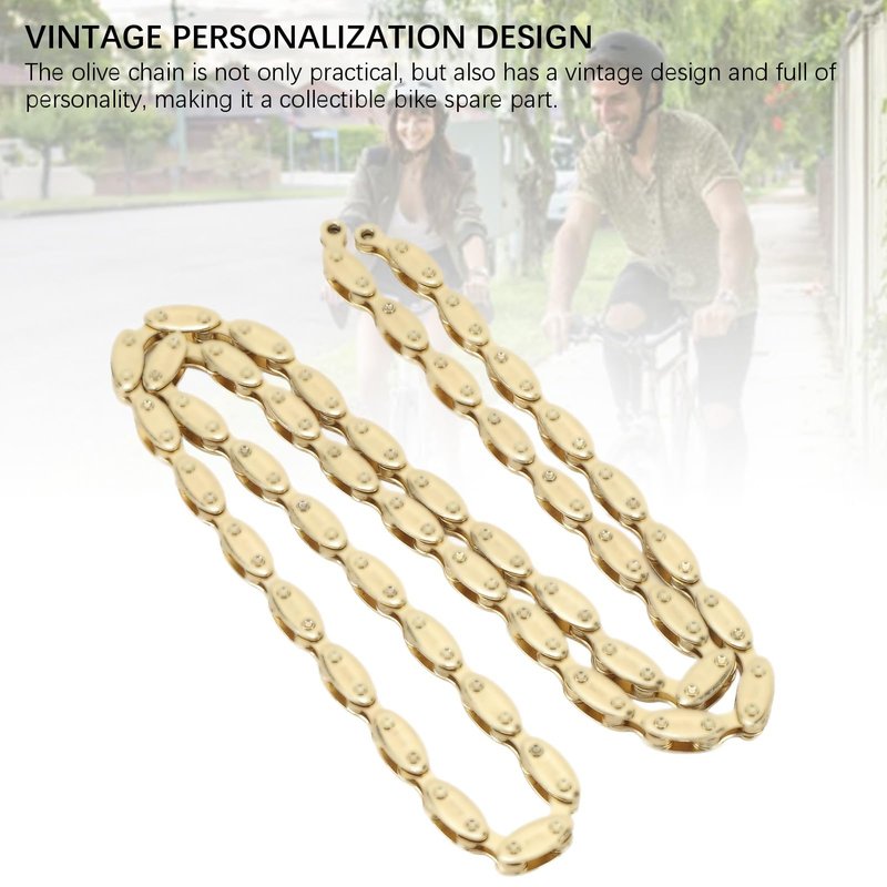 Tbest Chain, High Strength Steel 100 Link Single Speed Chain Replacement for Fixed Gear for BMX