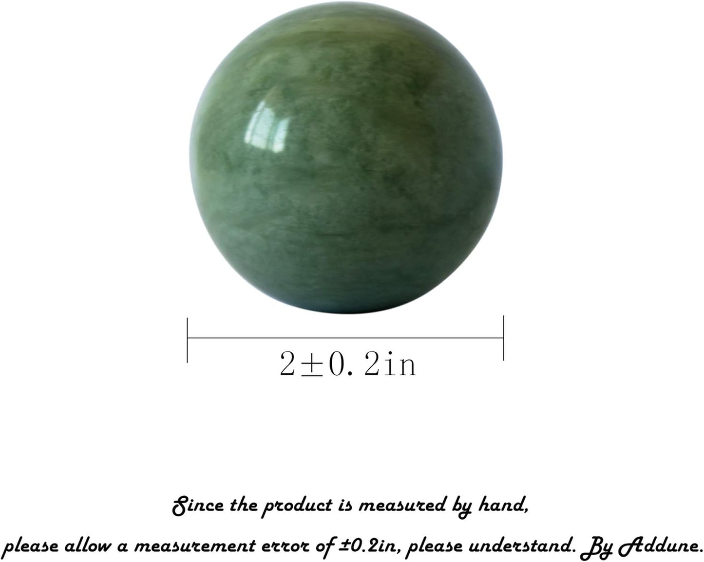 Baoding Balls - Dark Green Marble Chinese Massage Balls for Stress Relief | Hand Exercise & Relaxation Gift