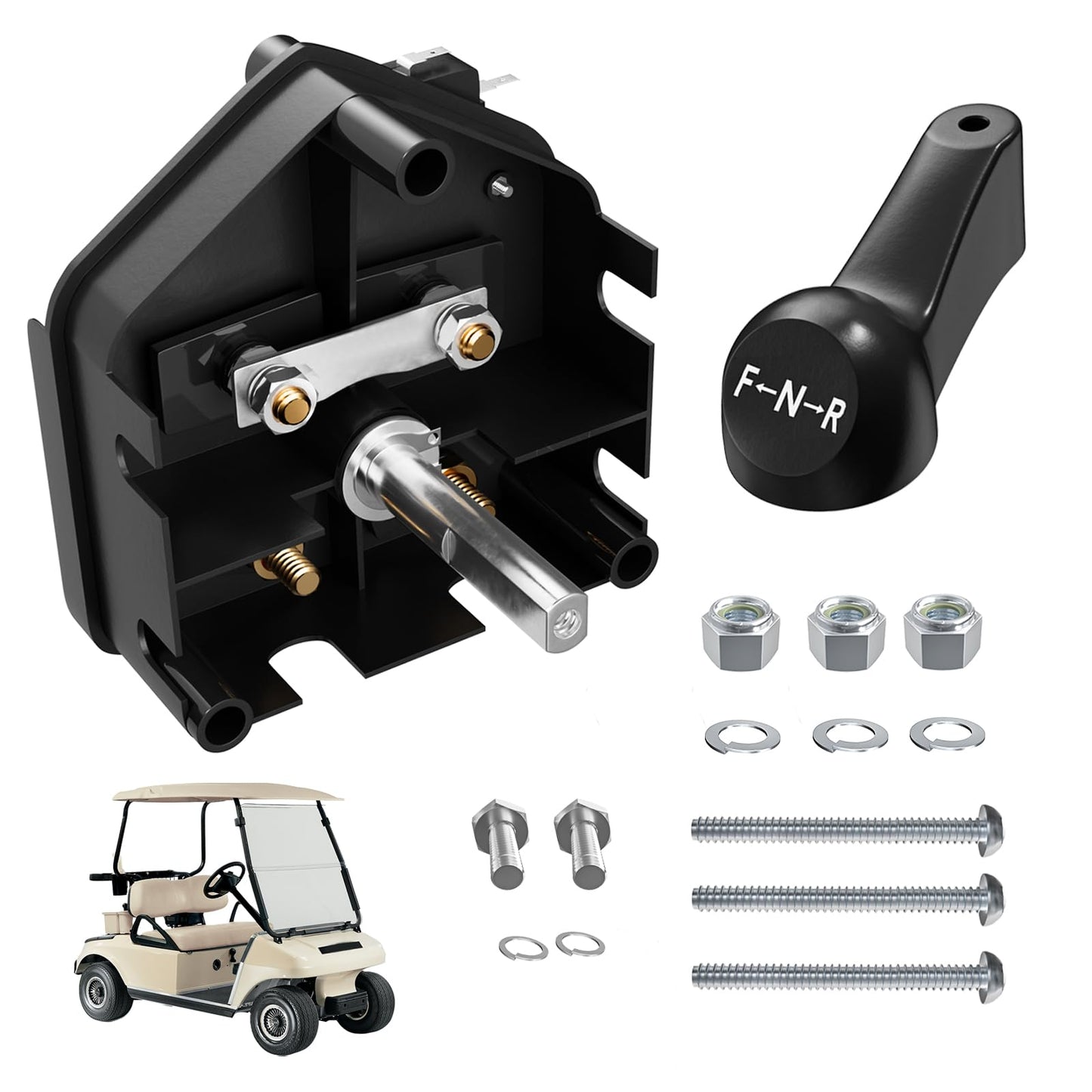 FIXHAWK Club Car DS 36 Volt Forward and Reverse Switch with Handle for 1983-Up Club Car DS Golf Cart, Replace OEM#1011997 101753003