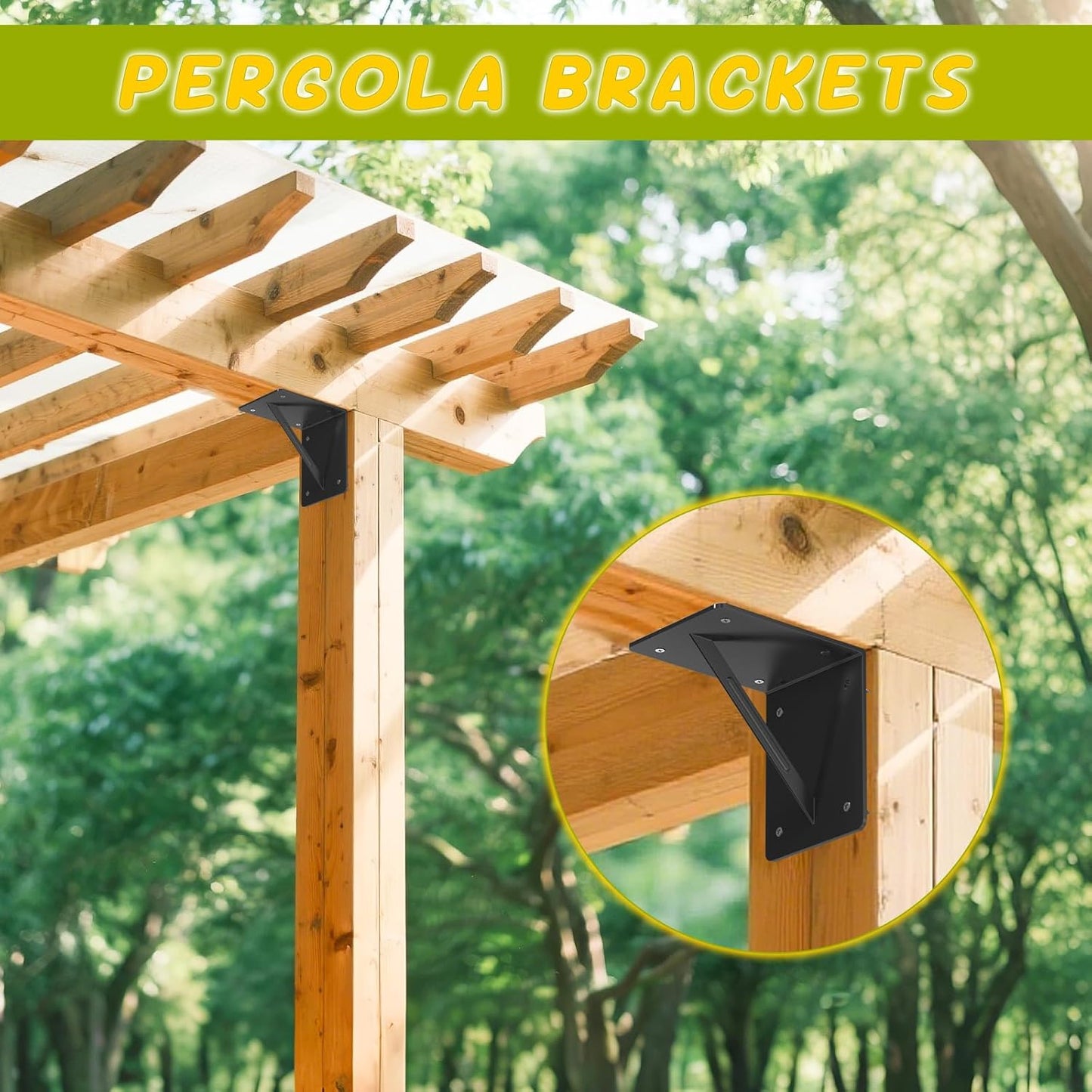 Metal Corner Brackets - 8 Pcs Right Angle Brackets for Shelf & Furniture Reinforcement | 6"x 6"x 5" L Shape
