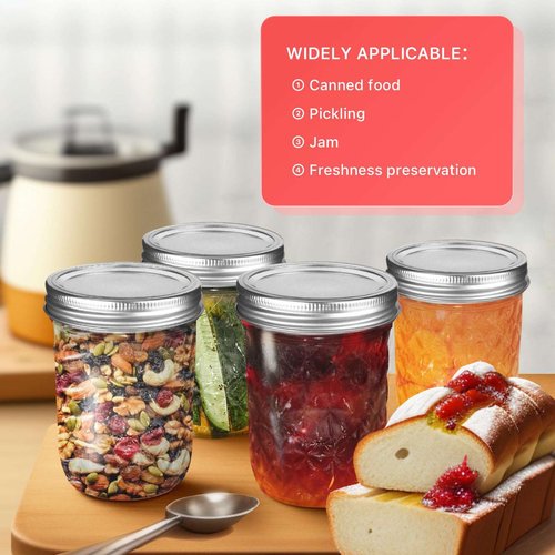 6 Pack 16 oz Wide Mouth Mason Jars and Mason Jar Vacuum Sealer