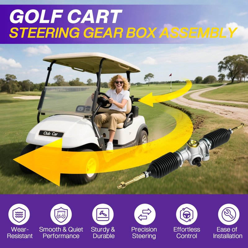 Club Car Precedent Steering Gear Box Assembly, Golf Cart Steering Rack for Club Car Precedent/Onward/Tempo 2004-UP Gas & Electric Golf Carts, Club Car Steering Rack Replaces OEM# 102288601 103679701