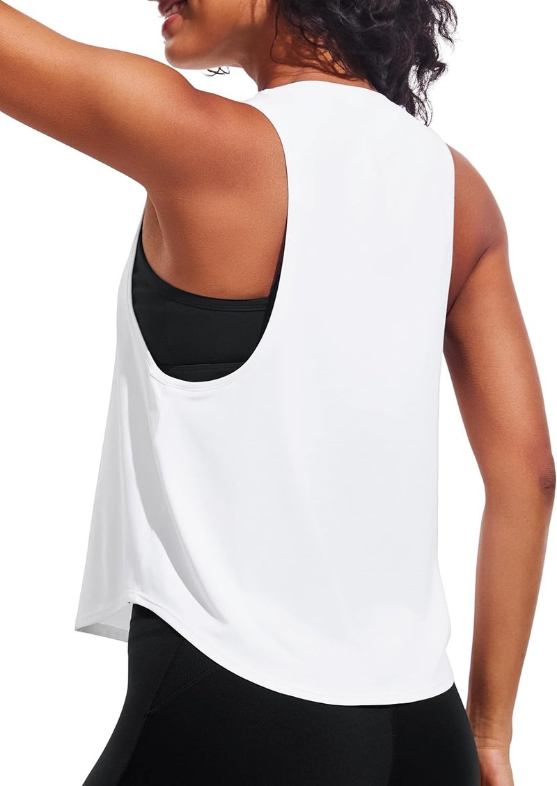 Workout Tank Tops for Women - UPF 50+ Quick Dry Ice Silk Athletic Sleeveless Gym Shirts | Loose Fit