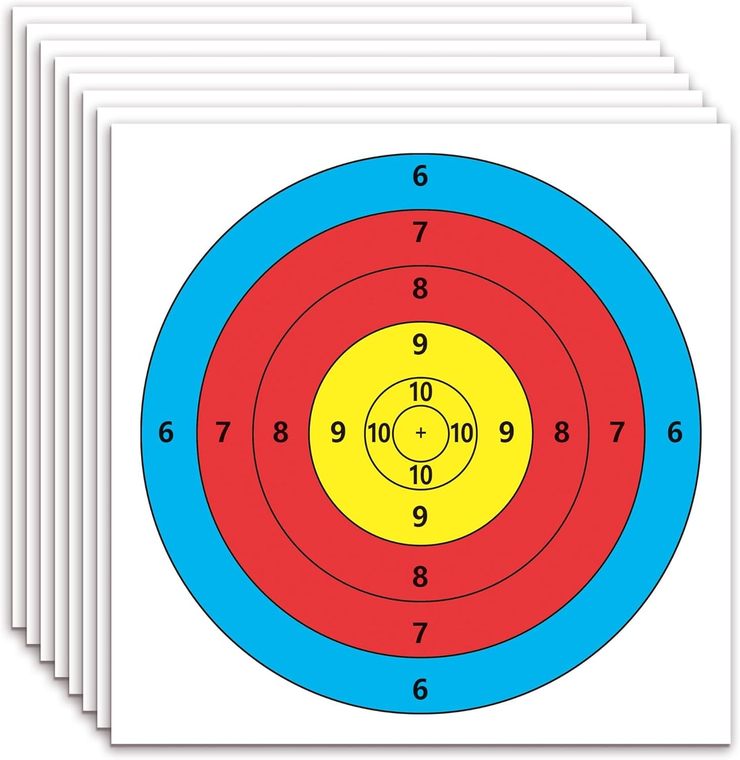 Archery Targets - MOLFUJ Paper Bow & Arrow Targets for Hunting | 20/50 Pack, 16x16/15.7x15.7in, 10/5 Rings