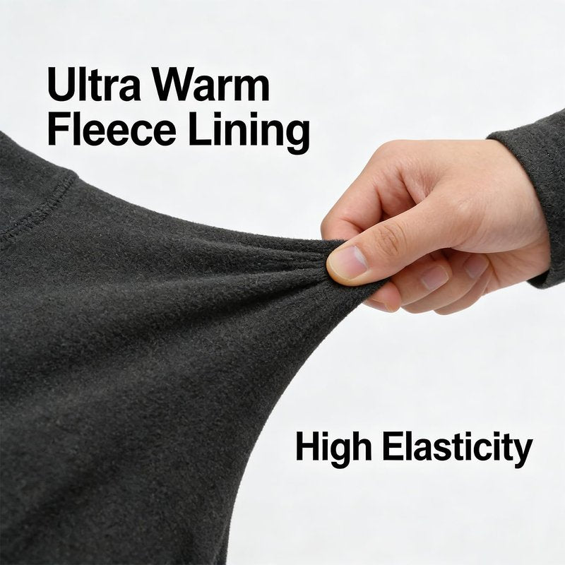 MEGE KNIGHT Mens Thermals Top and Bottom set Winter Underwear Insulated Hunting Long Johns Outdoor Military Hunting Essentials Cold Gear Black