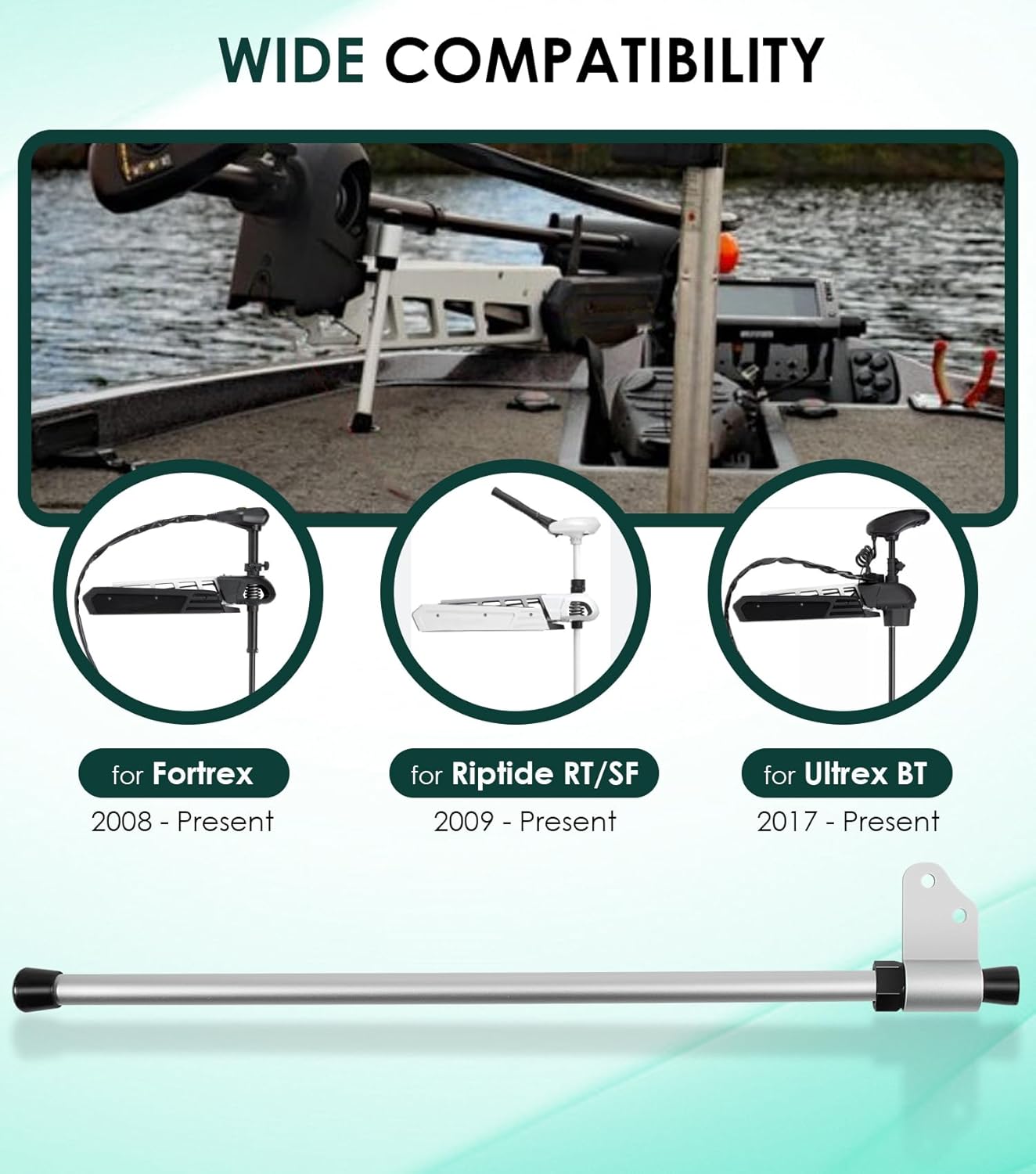 Ultrex Stabilizer Kit - Enhance Stability for Fortrex & Riptide SF Trolling Motors | Easy Installation
