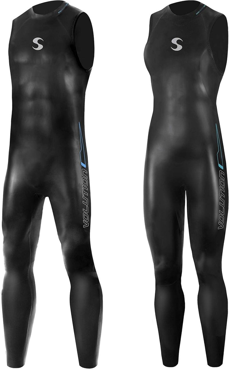 Synergy Triathlon Wetsuit - 3/2mm Sleeveless Long John Smoothskin Neoprene for Open Water Swimming