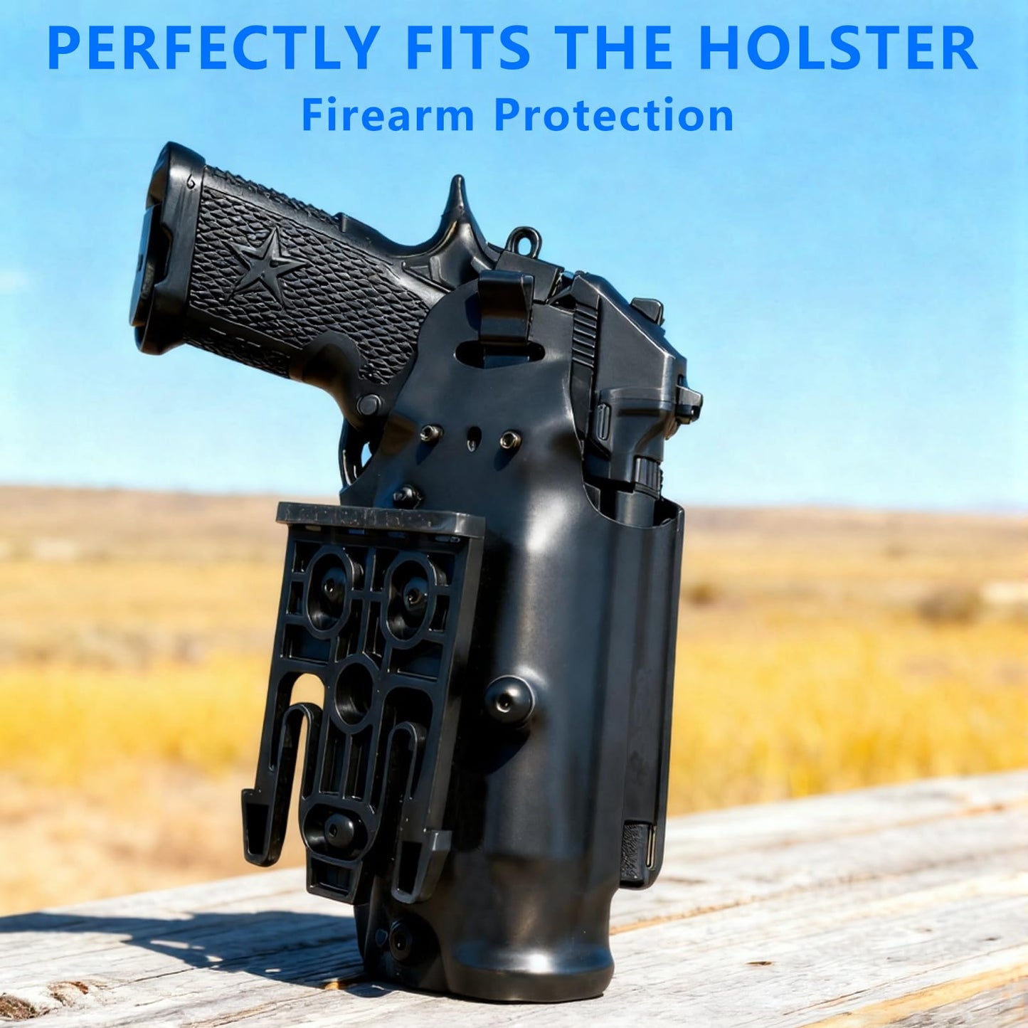 LAFENLIN Quick-Lock System 2-Pack for Tactical Holsters [Secure & Fast Swap] - A Few Seconds Detach Mount for Police, Security & Range Shooters, Fits Duty Belts & Thigh Rigs (Black)