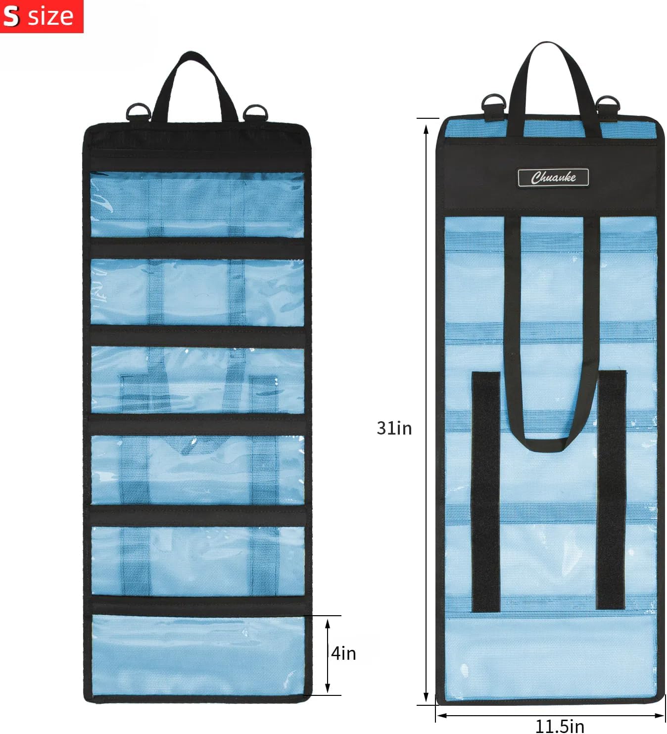 Fishing Lure Bag - 6 Pocket PVC Tackle Box for Durable Protection | Ideal for Trolling and Storage