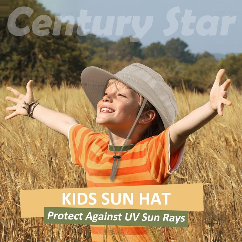 Outdoor Kids Sun Hat - UPF 50+ Quick Dry Adjustable Bucket Hat | Windproof Waterproof for Beach & Safari
