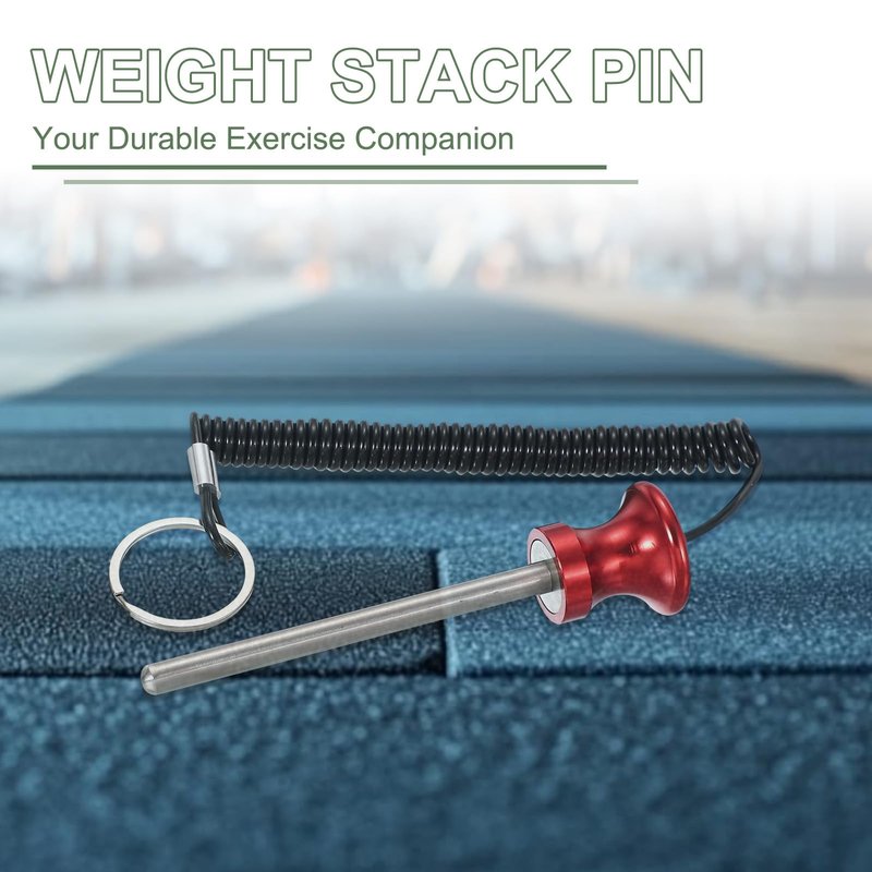 YELARXI Weight Stack Pin, Weight Gym Pin Strength Training Equipment Replacement with Pull Rope, 0.3 x 3.9 Inch Fit for Commercial Home Gym Club Machine Accessories (2 Pack, Gold)