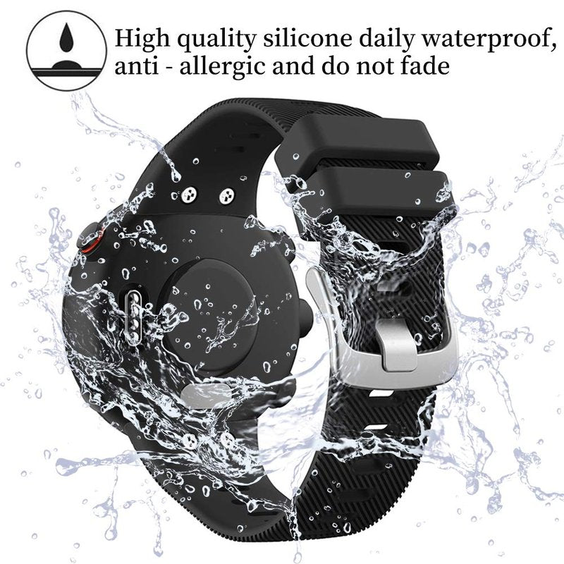 Watbro Compatible with Garmin Forerunner 45 band, Soft Silicone Sport Replacement Watch Band, Fitness Strap Bracelet Wristband for Garmin Forerunner 45 Smartwatch