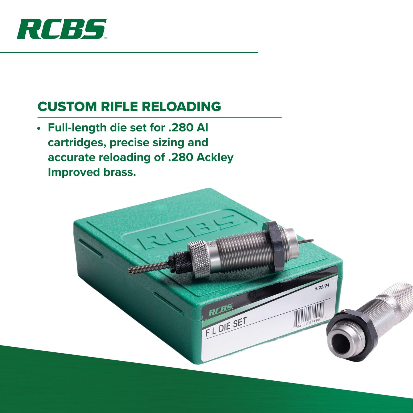 RCBS .280 Ackley Improved F L Die Set