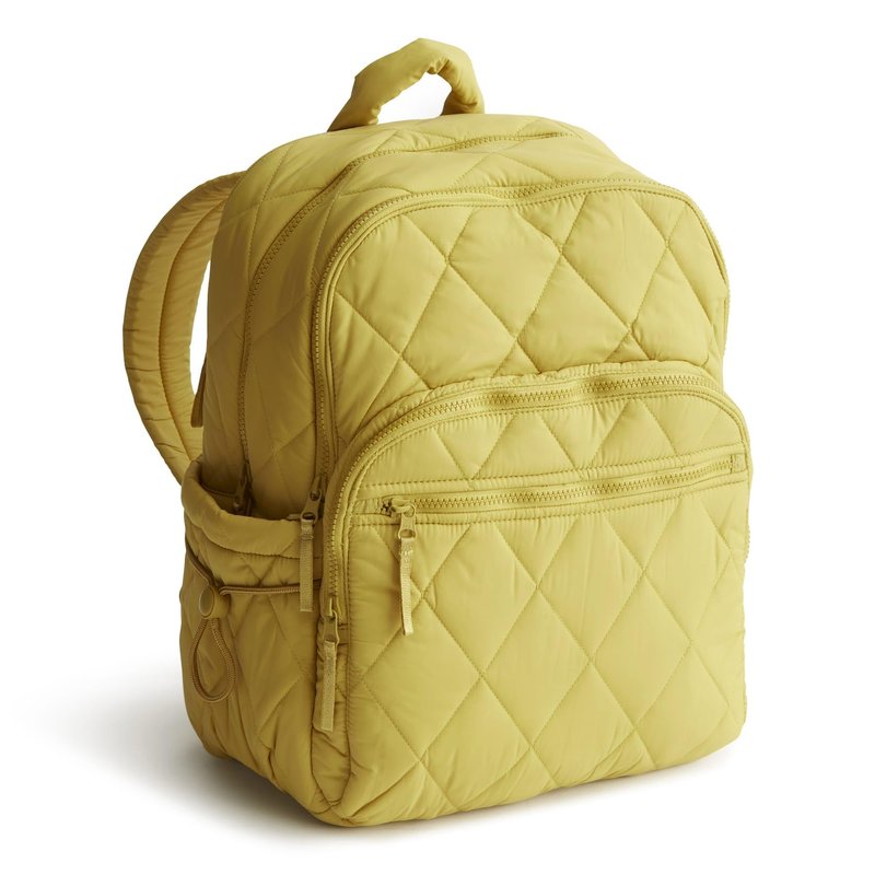 Vera Bradley Women's Featherweight Large Bancroft Backpack, Golden Olive, One Size