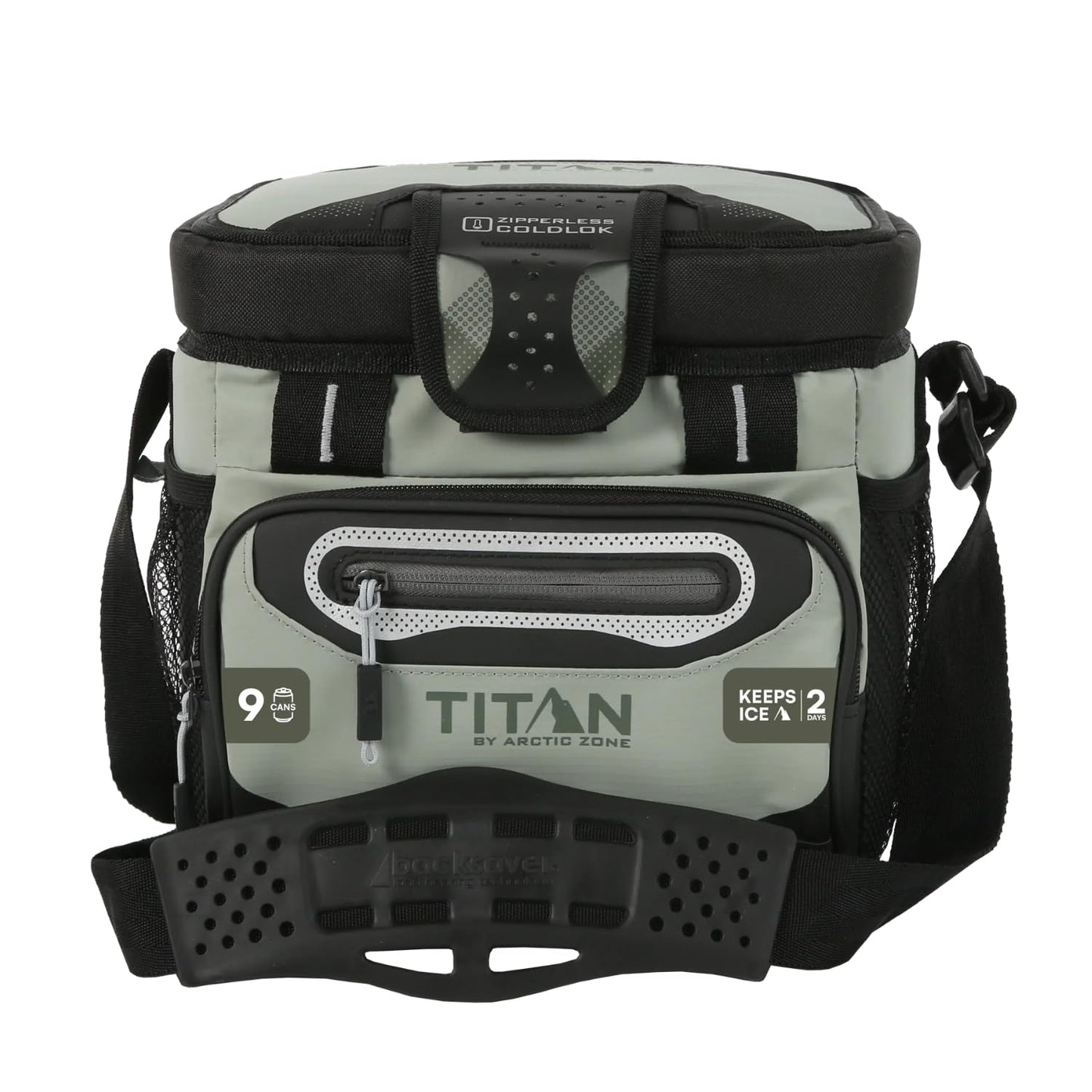 Titan by Arctic Zone 9 Can Zipperless Cooler with SmartShelf, Seagrass
