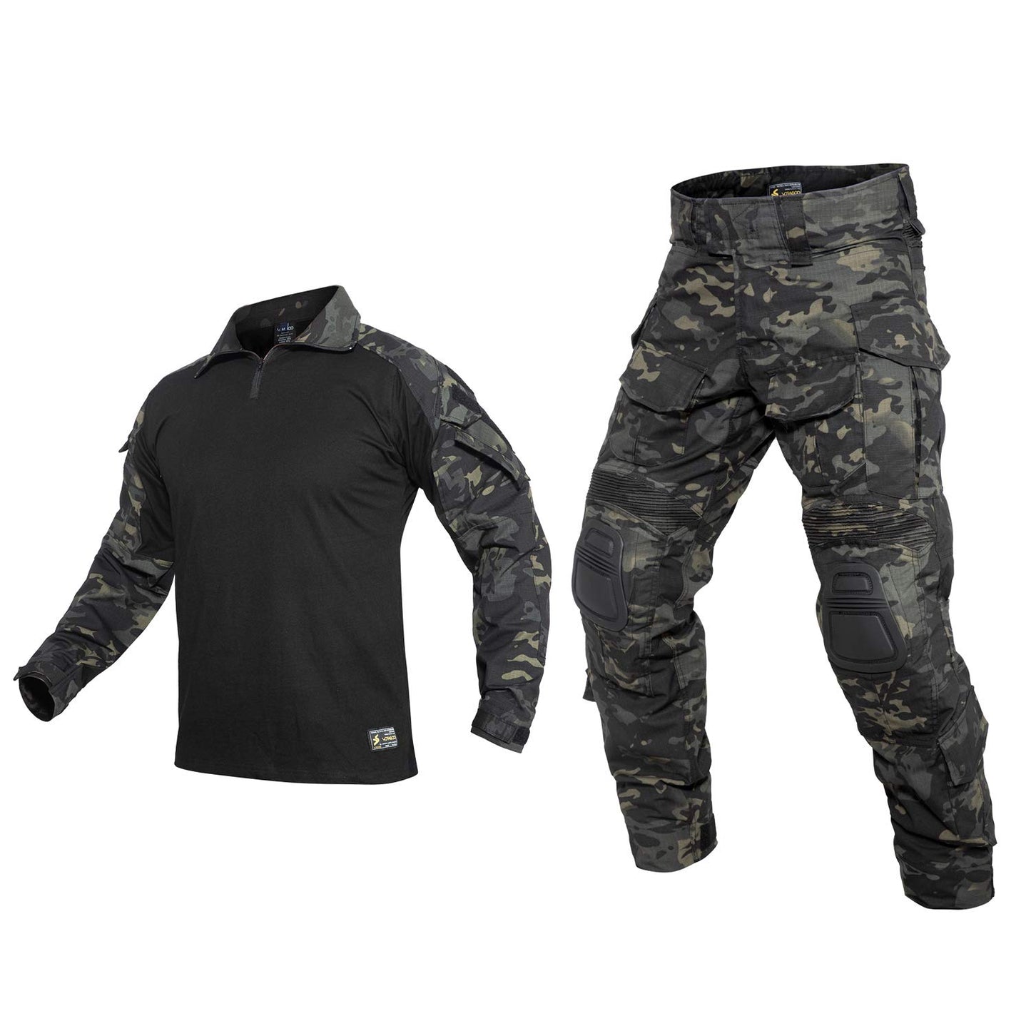 PAVEHAWK G3 Combat Clothing Suit Tactical Paintball Uniform Set Camo + Knee Pad