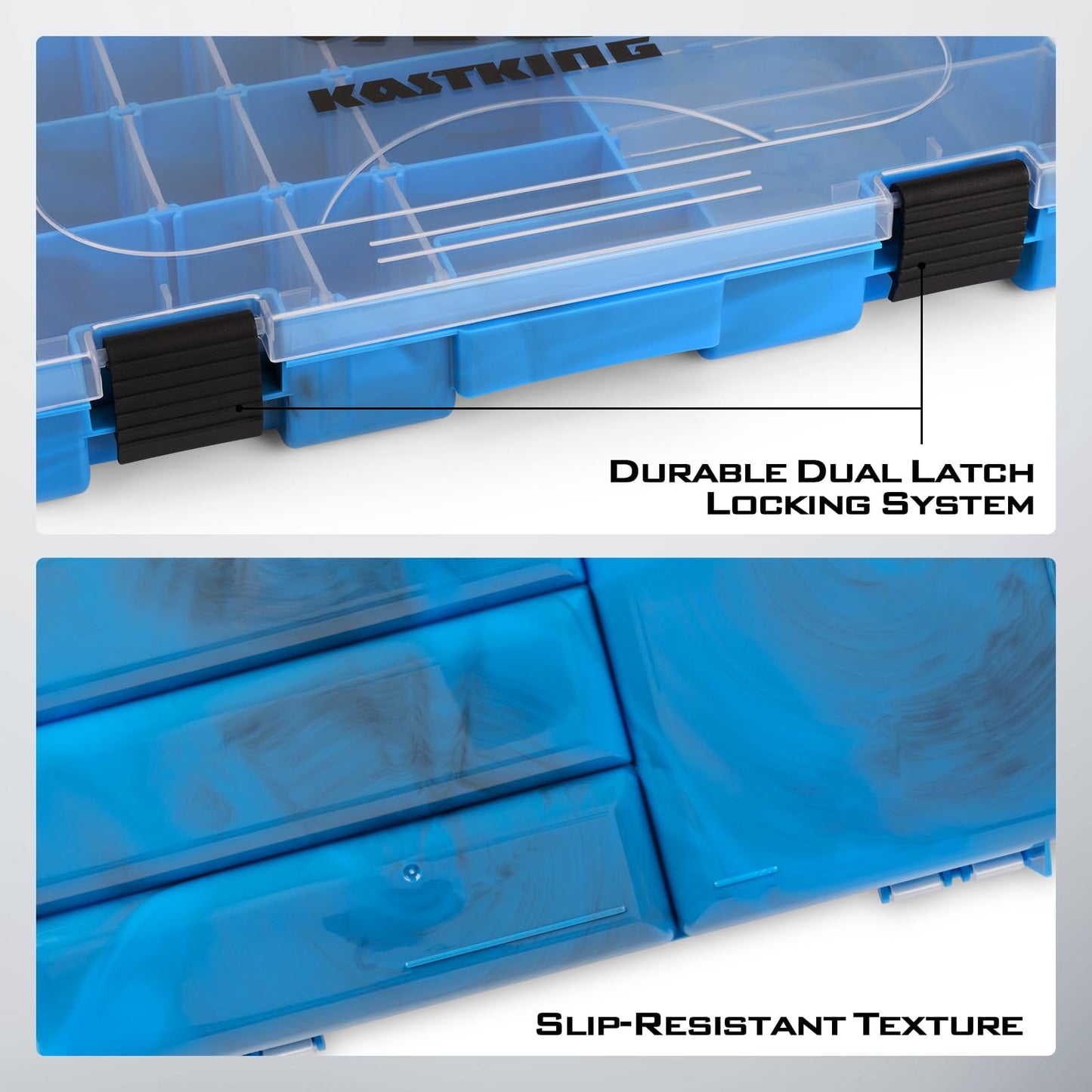 KastKing Bait Vault Camouflage Tackle Box, Plastic Fishing Tackle Box Storage Organizer with Removable Dividers, 4 Packs Tackle Trays Terminal Tackle Storage, Right Angle Lure Boxes