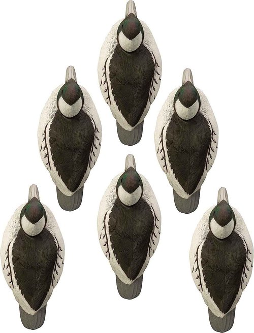 Higdon Outdoors Standard Bufflehead Floater Duck Decoys | Ultra Realistic Drake & Hen Decoys for Waterfowl Hunting | 6 Upright Drakes| Foam-Filled | 6pk