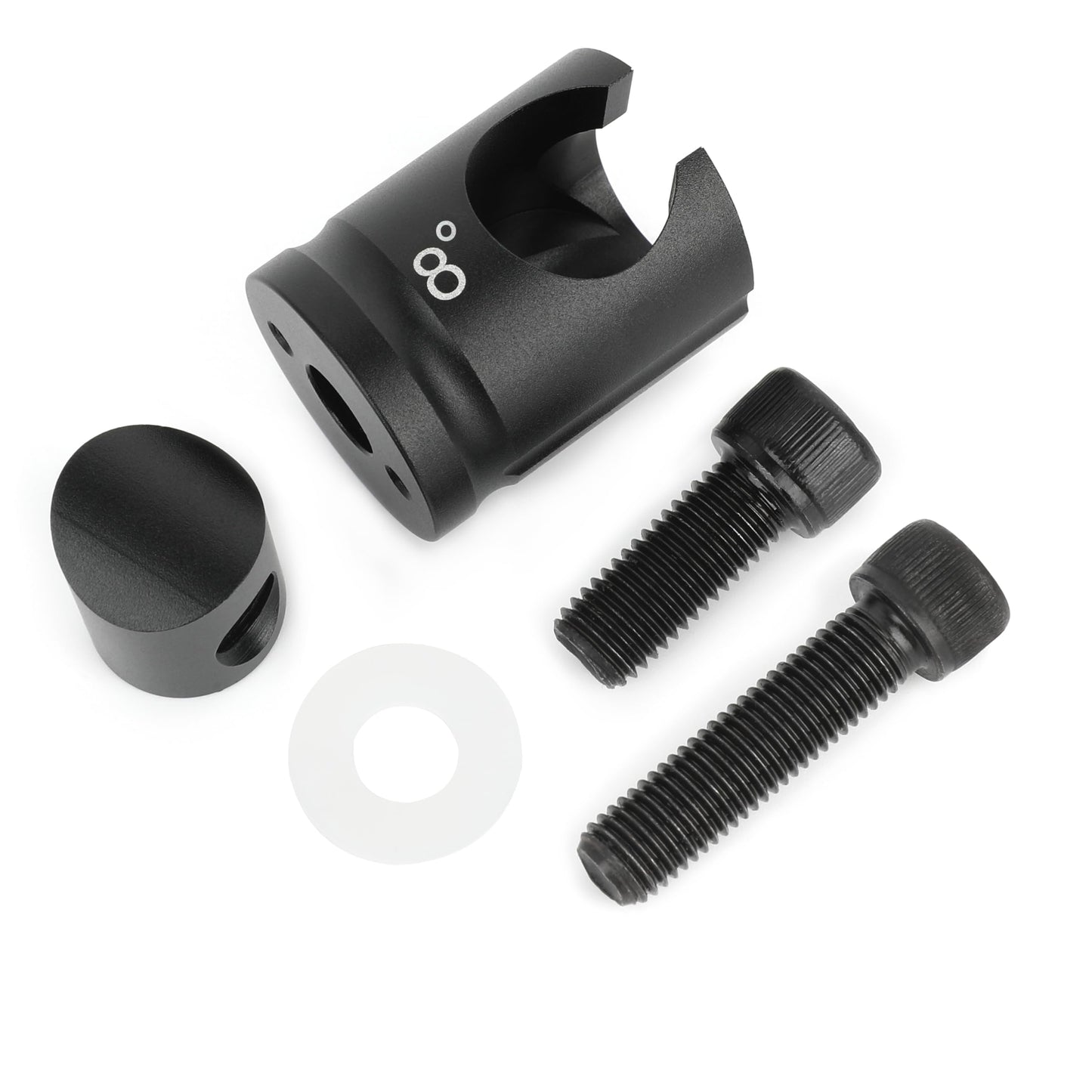 AMEYXGS Archery Quick Disconnect Matte Black 0/5/8/10 Degree for Compound&Recurve Bow Stabilizer Hunting or Target Practice (8 Degree)
