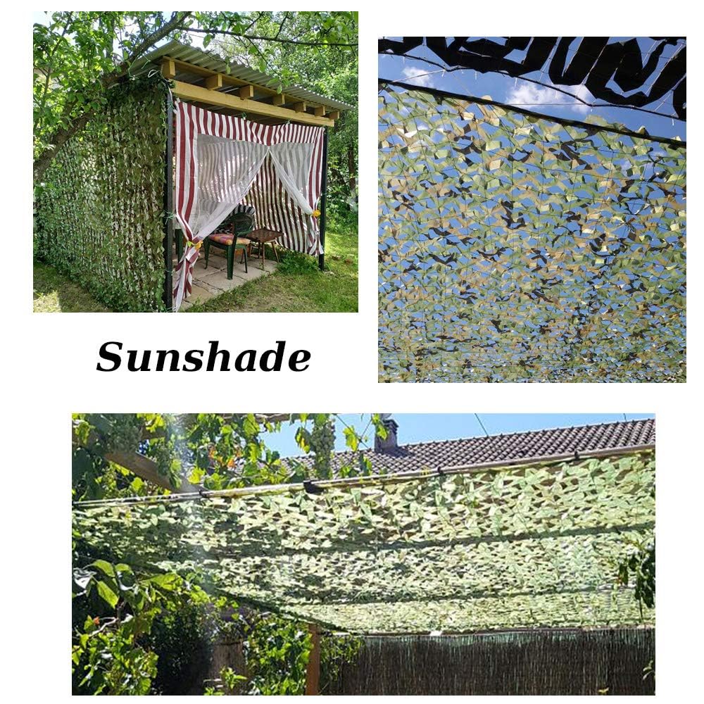 Yeacool Hunting Camo Netting Mesh Camouflage Netting Military Surplus Hunting Blind Net for Military Theme Party Decor Backdrop Sunshade Car Cover Camping Shooting (Woodland Camo, 10ftx20ft, 3m*6m)