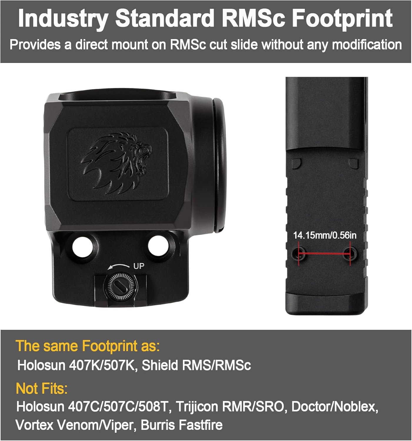 GOWUTAR EP-10 Red Dot Sight - Astigmatism-Friendly Micro Reflex with 3 MOA Dot & 48 MOA Circle | RMSc Footprint