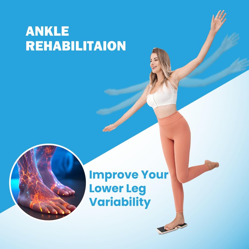 Single Leg Balance Board - Ankle & Foot Exerciser Strengthener, Physical Therapy for Sprained Ankles, Foot Stretcher for Plantar Fasciitis