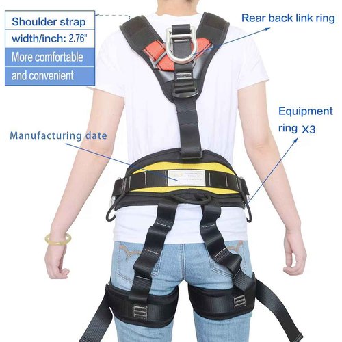 HeeJo Climbing, Safety Safe Seat Belt for Outdoor Tree Climbing, Outward Band Expanding Training Large Size,Climbing Gear