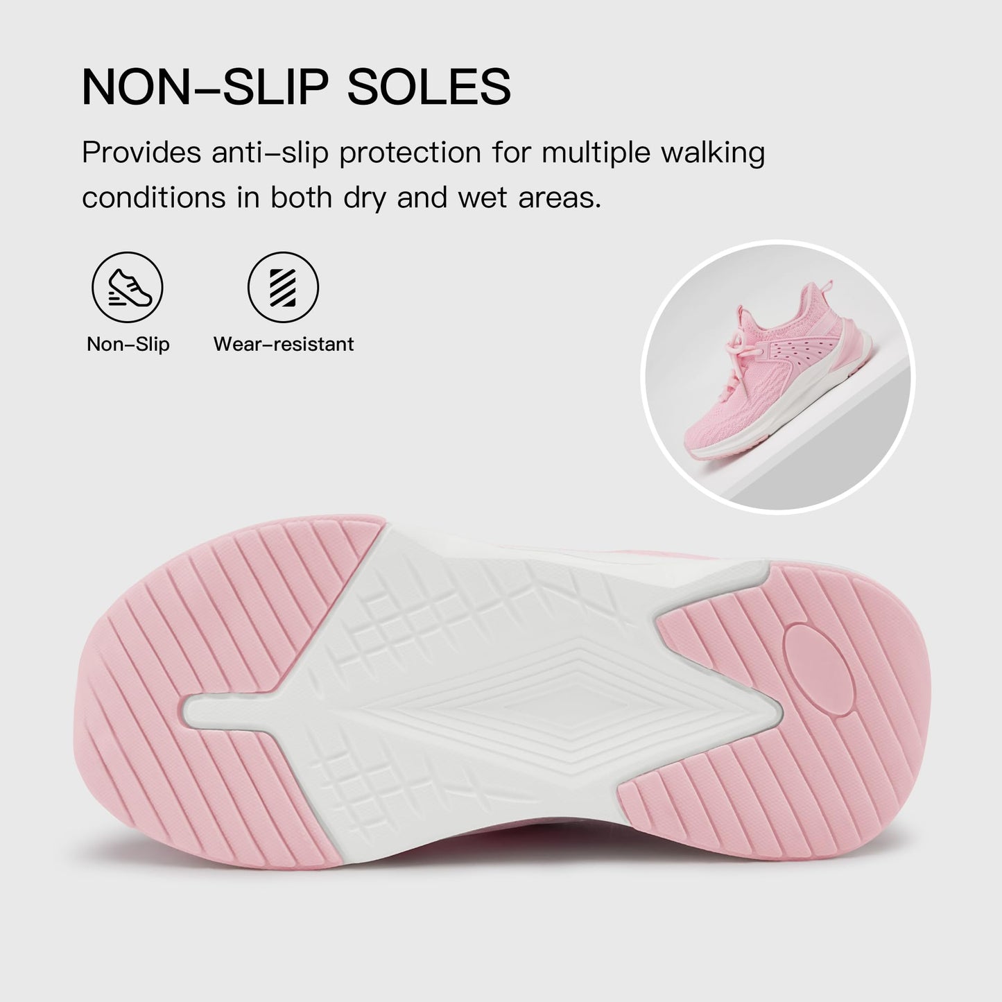 Stelle Girls Tennis Shoes Slip-on Kids Sneakers Lightweight Running Shoe Boys Walking Athletic Flats for Little/Big Kids(Pink, 13ML)