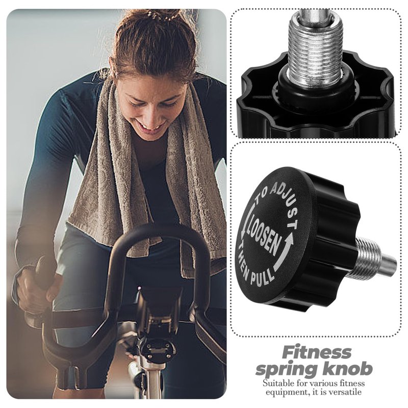 Happyyami Exercise Bike Replacement Knob 2.55X2.16 Inch Spherical Rotary Pull Pin Fitness Pull Pin Screw Replacement Parts for Exercise Machines Home Gym Accessories