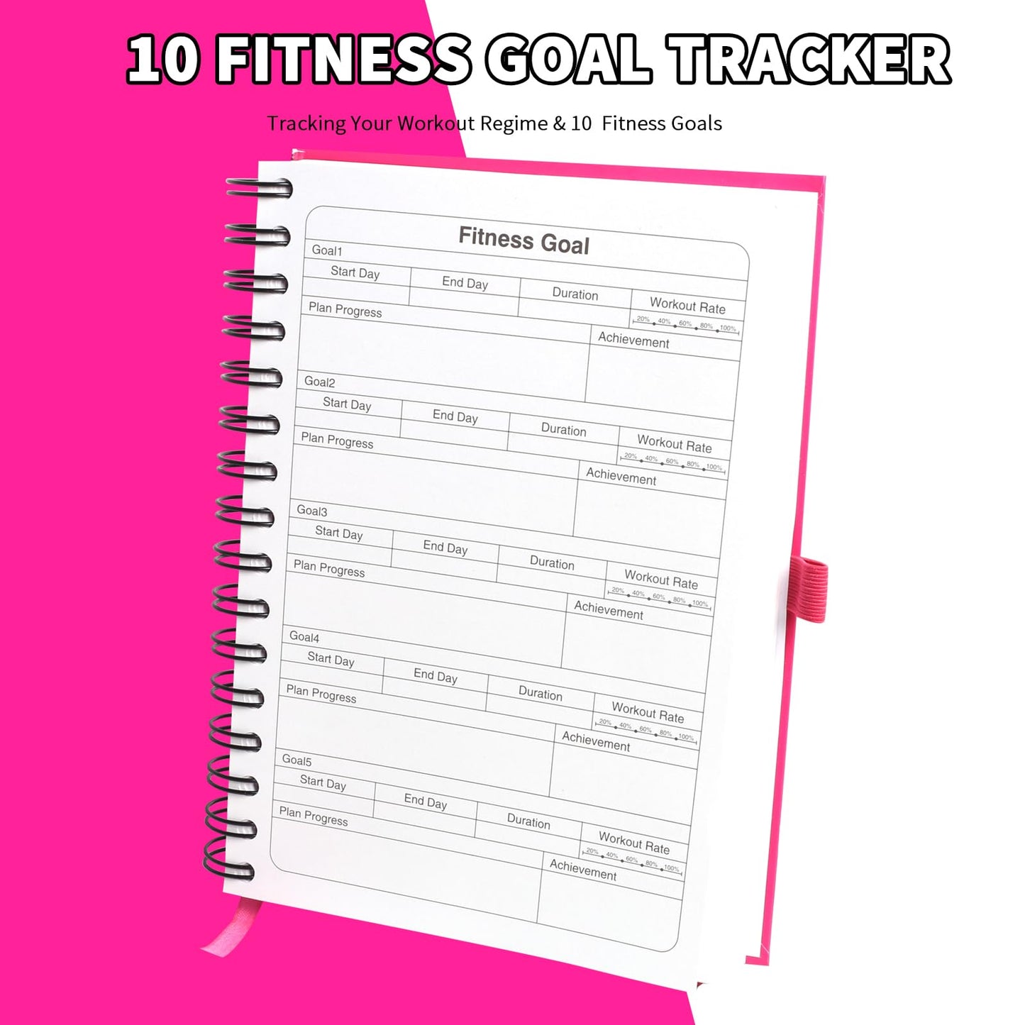 Fitness Journal and Workout Planner for Women & Men - Workout Log Book for Track Progress, Weight Loss - Home Gym Essentials for Training Monitoring