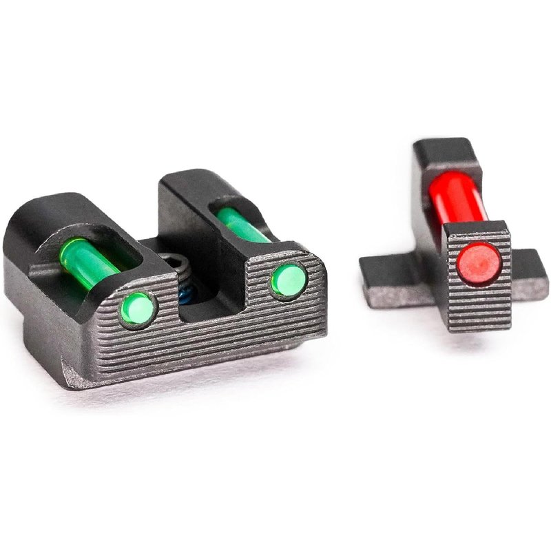 TAG PRECISION Tactical Gun Sights Compatible with SIG P365 | Shooting Accessories CNC-Machined Billet Steel Nitride Coated Front & Rear Handgun Sights | Full Fiber (TSF)