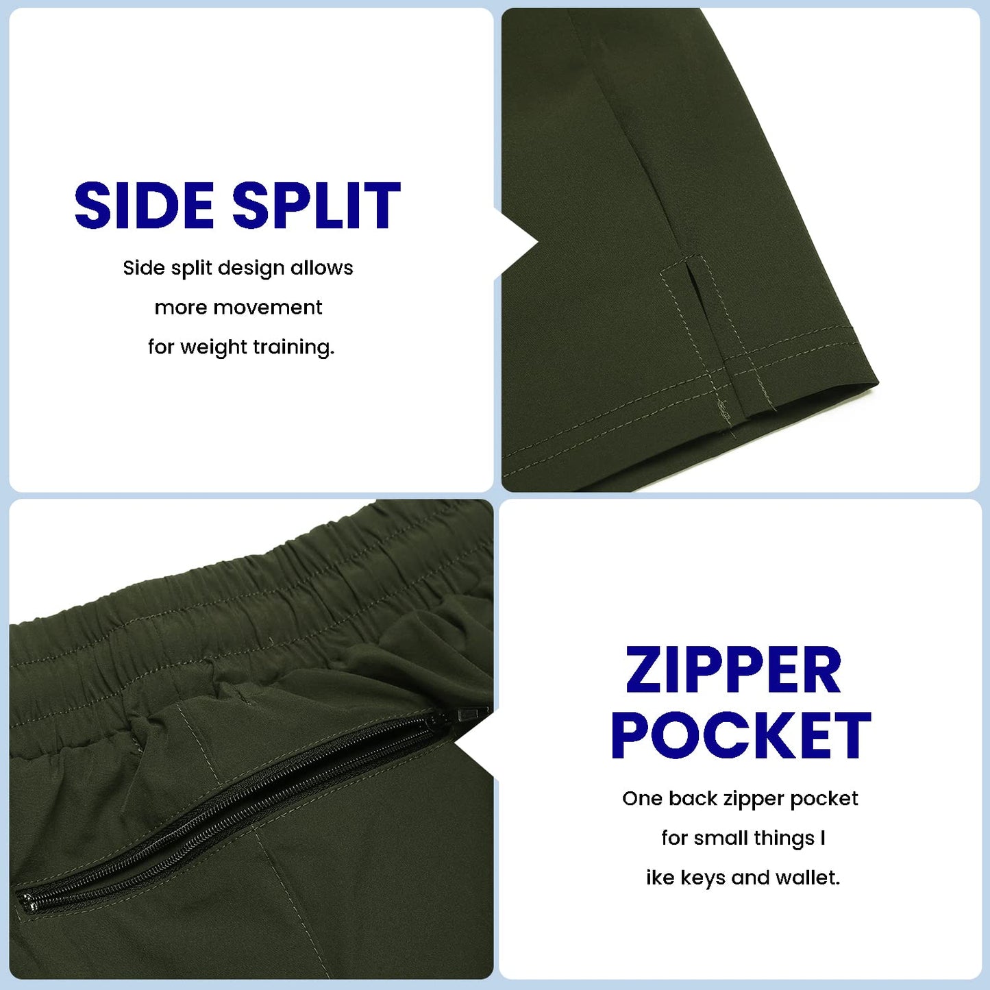 COOFANDY Mens 2 Pack Athletic Shorts 7 Inch Quick Dry Breathable Lightweight Gym Workout Shorts with Pockets
