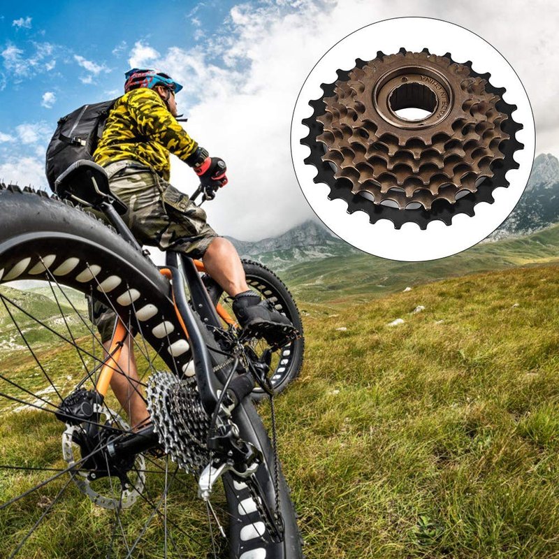 VGEBY1 Bicycle Freewheel, Bicycle Cassette Gear Parts Cycling Cassette Sprocket 7 Speed for Mountain Road Bicycle Accessory