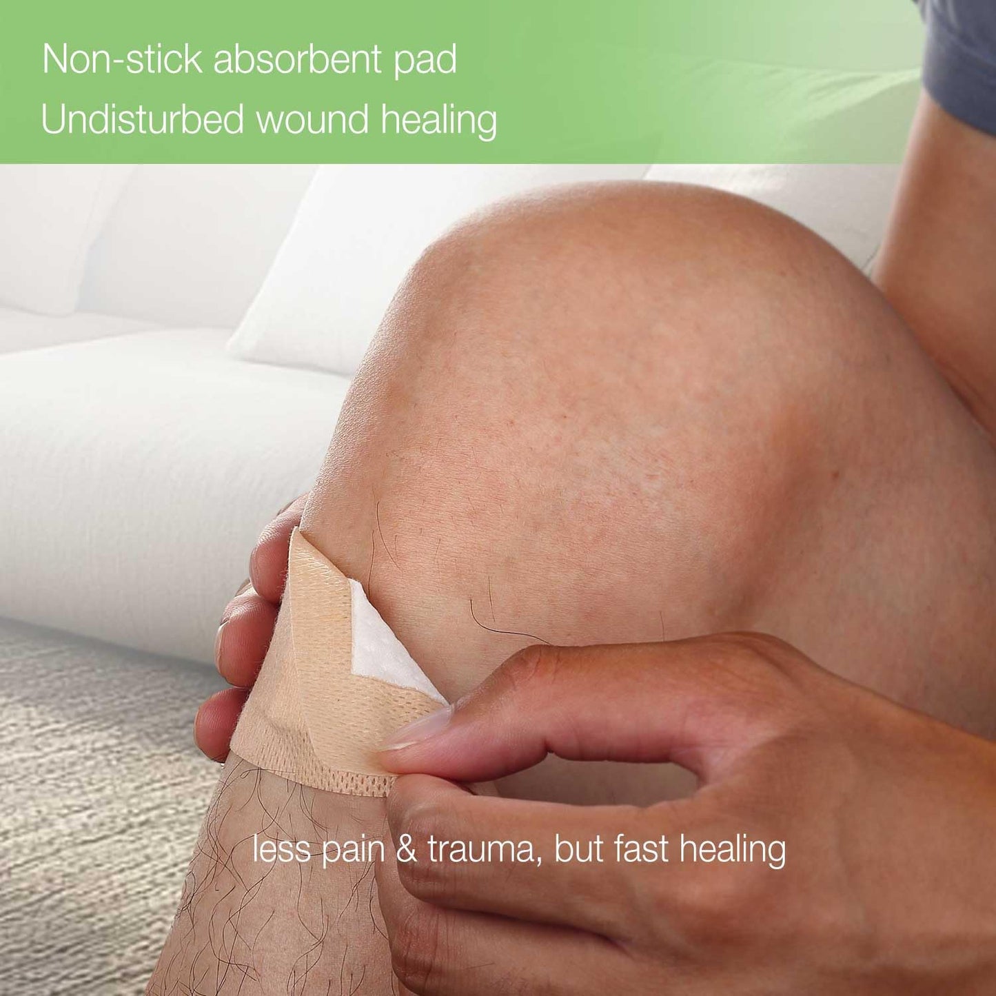 NeuHeils 80 Pks Silicone Bandages for Sensitive Skin Assorted Sizes - Small 0.75x3 (60Pcs) & Large 2x4 (20Pcs) | Non-Stick Pad, Hypoallergenic, Pain-Free Removal Wound Dressings for Fragile Skin