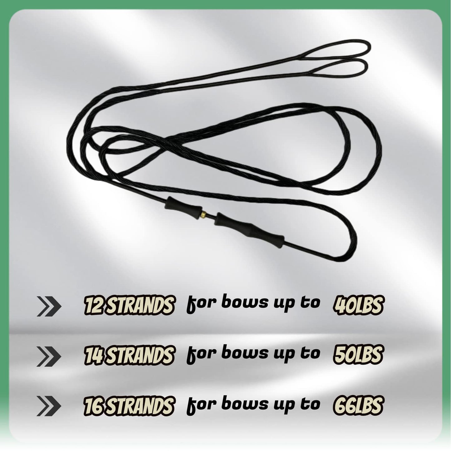 DeeRace Traditional Recurve Bow String and Bowstring Finger Savers Set, Dacron Bow String with Finger Guards (AMO 62” (Actual Length 58”), 16 Strands (Recommended for up to 65 lbs))