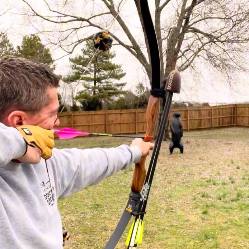 Sanlida Eagle X9 Recurve Bow Set - 58-Inch Wooden Takedown Bow for Adults | 25-60 Lbs, Perfect for Hunting and Practice