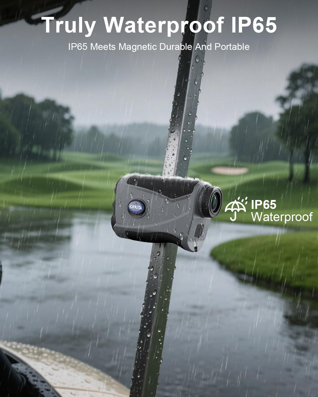 Opaita Golf Rangefinder with Slope for Golfer - 8X Magnification Laser Range Finder with Magnetic - 1200 Yards High-Precision Flge Locking Vibration - IP54 Waterproof rangefinder for Hunting Golfing
