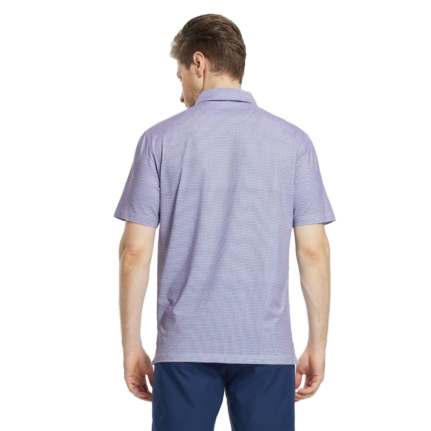 M MAELREG Golf Shirts for Men Dry Fit Print Patterns Performance Moisture Wicking Mens Polo Shirts Short Sleeve