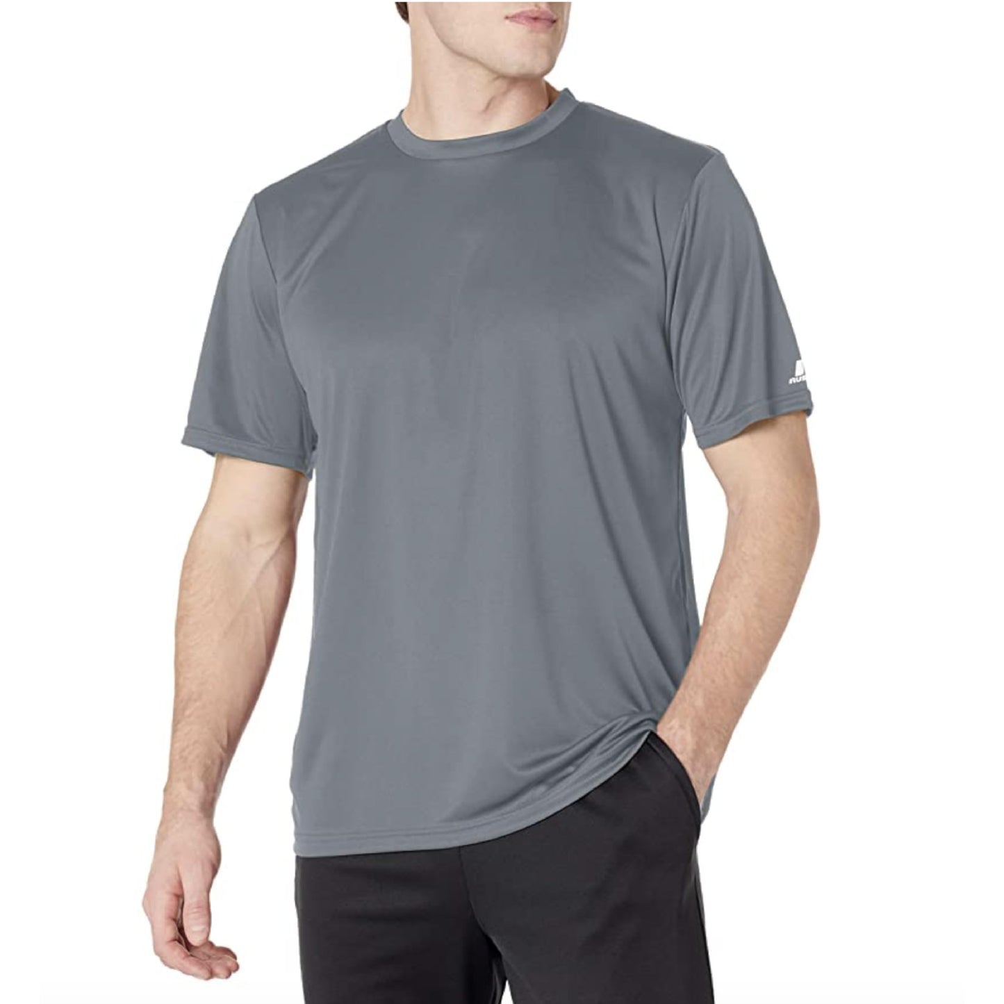Russell Athletic Men's Short Sleeve Performance T-Shirt, Steel, X-Large