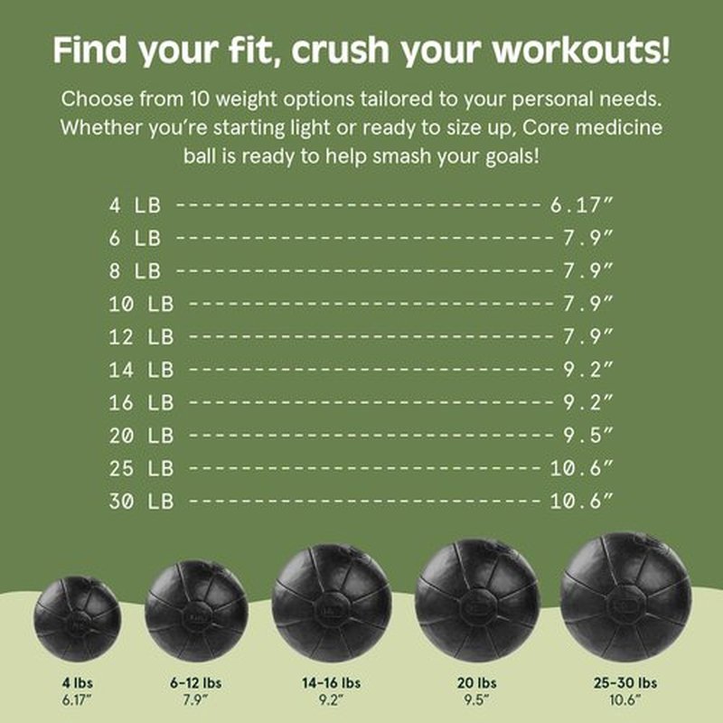 Retrospec Core Weighted Medicine Ball 4, 6, 8, 10, 12, 14, 16, 20, 25, 30 lbs, Soft Touch Vegan Leather with Sturdy Grip for Strength Training, Recovery, Balance Exercises and Other Full-Body Workouts