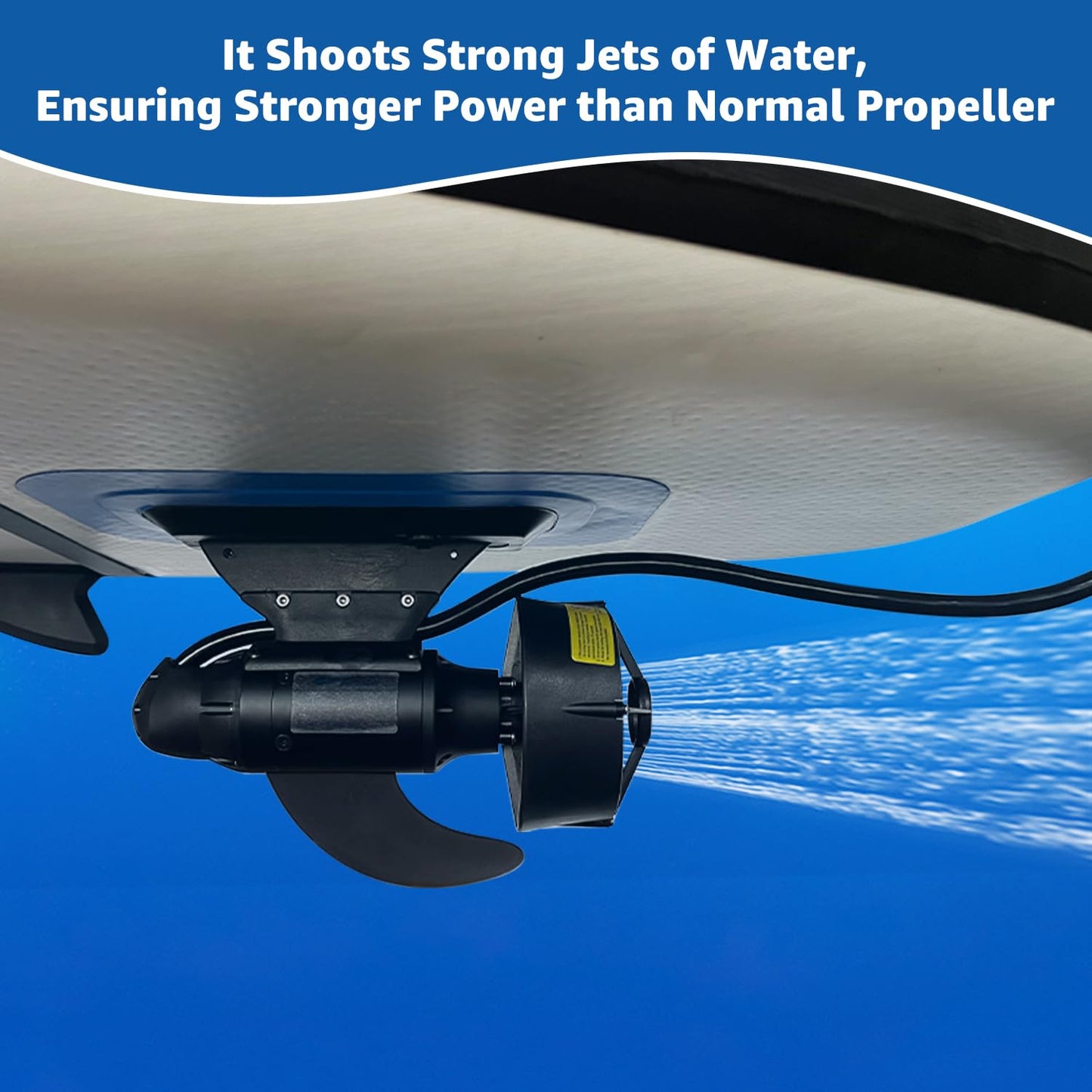 Powerful Fishing Kayak SUP Float Tube Belly Boat Trolling Motor, Underwater Thruster for Paddle Board Electric Fin 600W 28 Lbs Thrust, 9KM/H (Battery not Included)