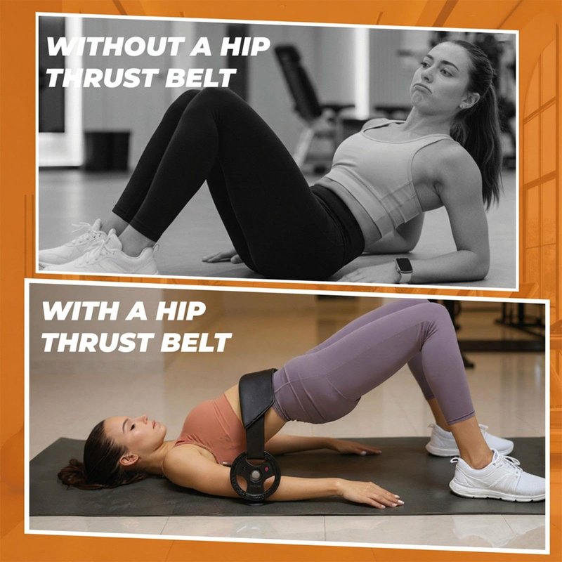 DANI11 Dumbbell Hip Thrust Belt with Magnetic Towel Combo - Hip Thrust Machine - Booty Trainer for Gym and Home Excercises - Dumbbell combo
