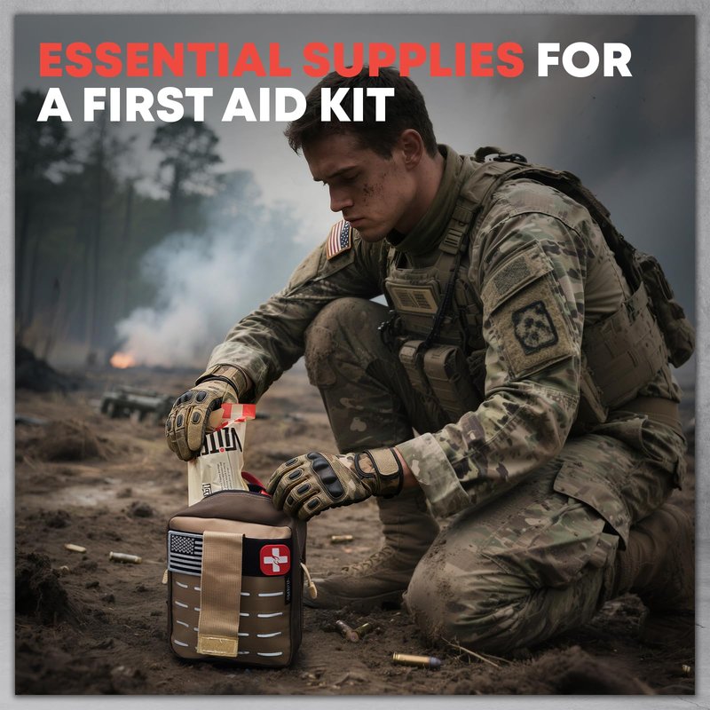 6" Israeli Emergency Bandage, Sterile Vacuum Sealed Compression Trauma Wound Dressing, Medical Pressure Bandage for Bleeding Control, Combat Tactical First Aid IFAK Trauma Kit Supplies