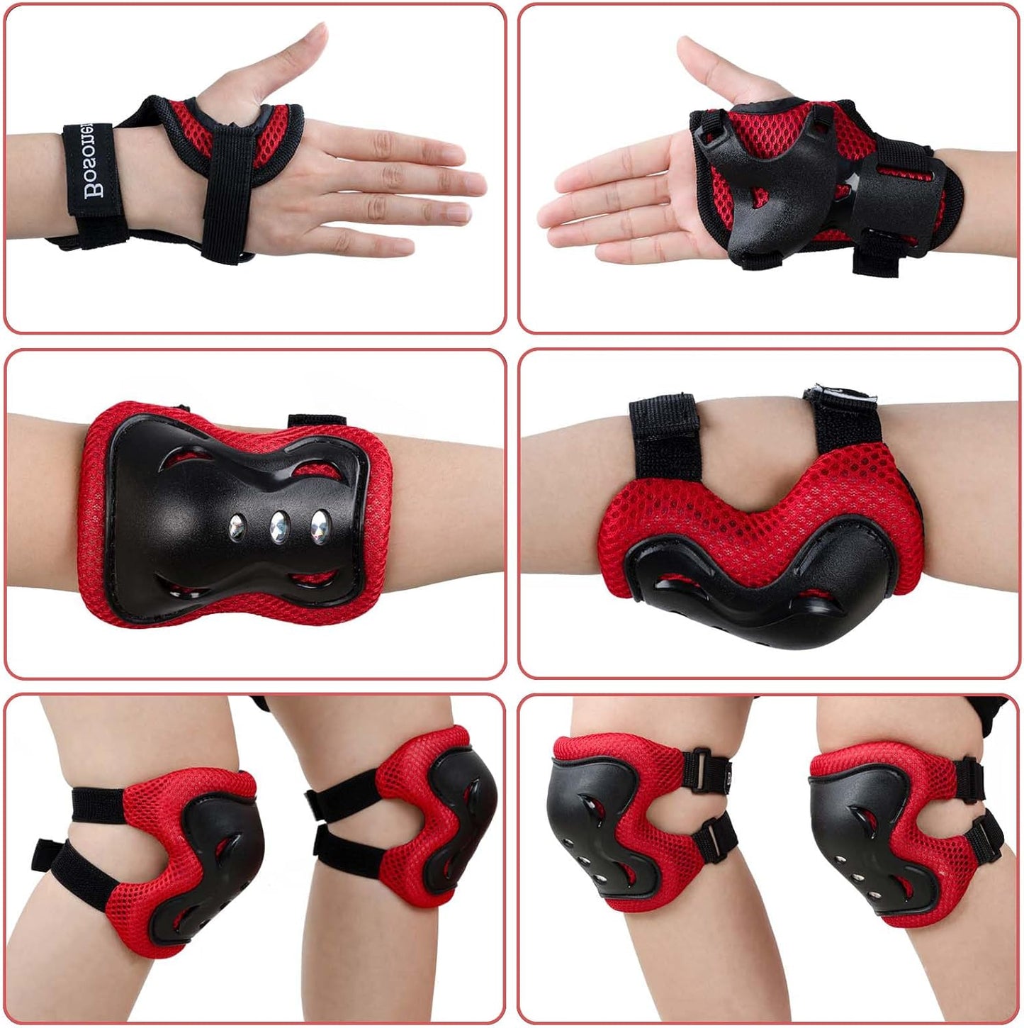 Kids Knee and Elbow Pad Set - Protective Gear for Roller Skating, BMX, and Cycling | Adjustable Size, Durable Design