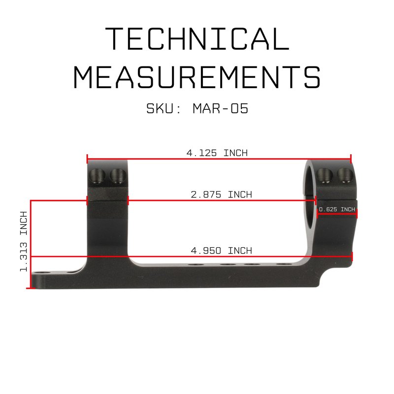 Monstrum Dual Ring Scope Mount | Compatible with Marlin 336/1894/1895 Lever Action | 1 Inch Diameter